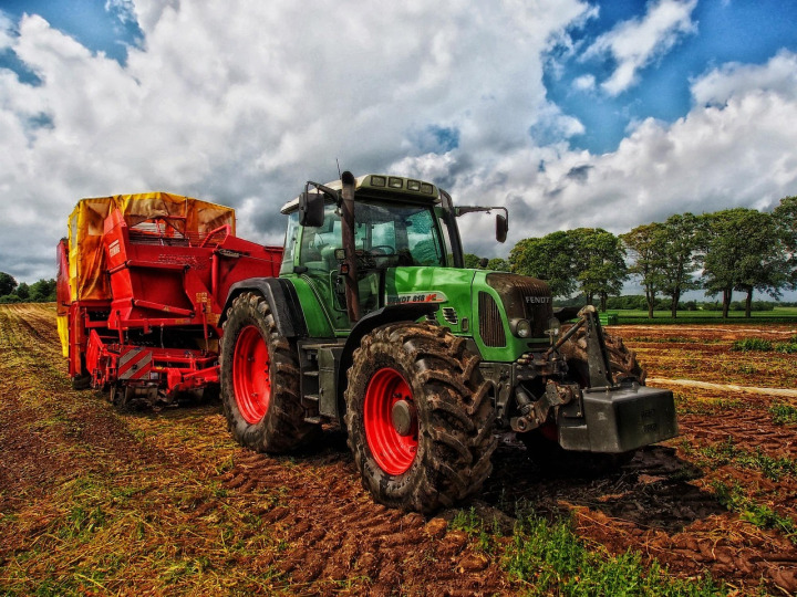 tractor rural texas pasture